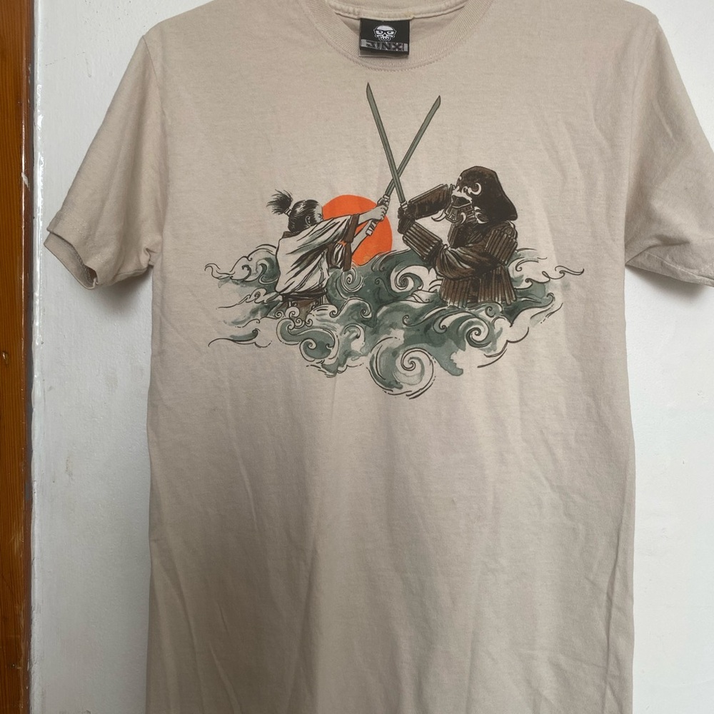 Star Wars Cream Short Sleeve Tee with Graphic Design